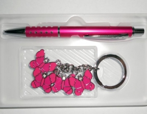 Набор с брелком и ручкой (цвет-ассорти)